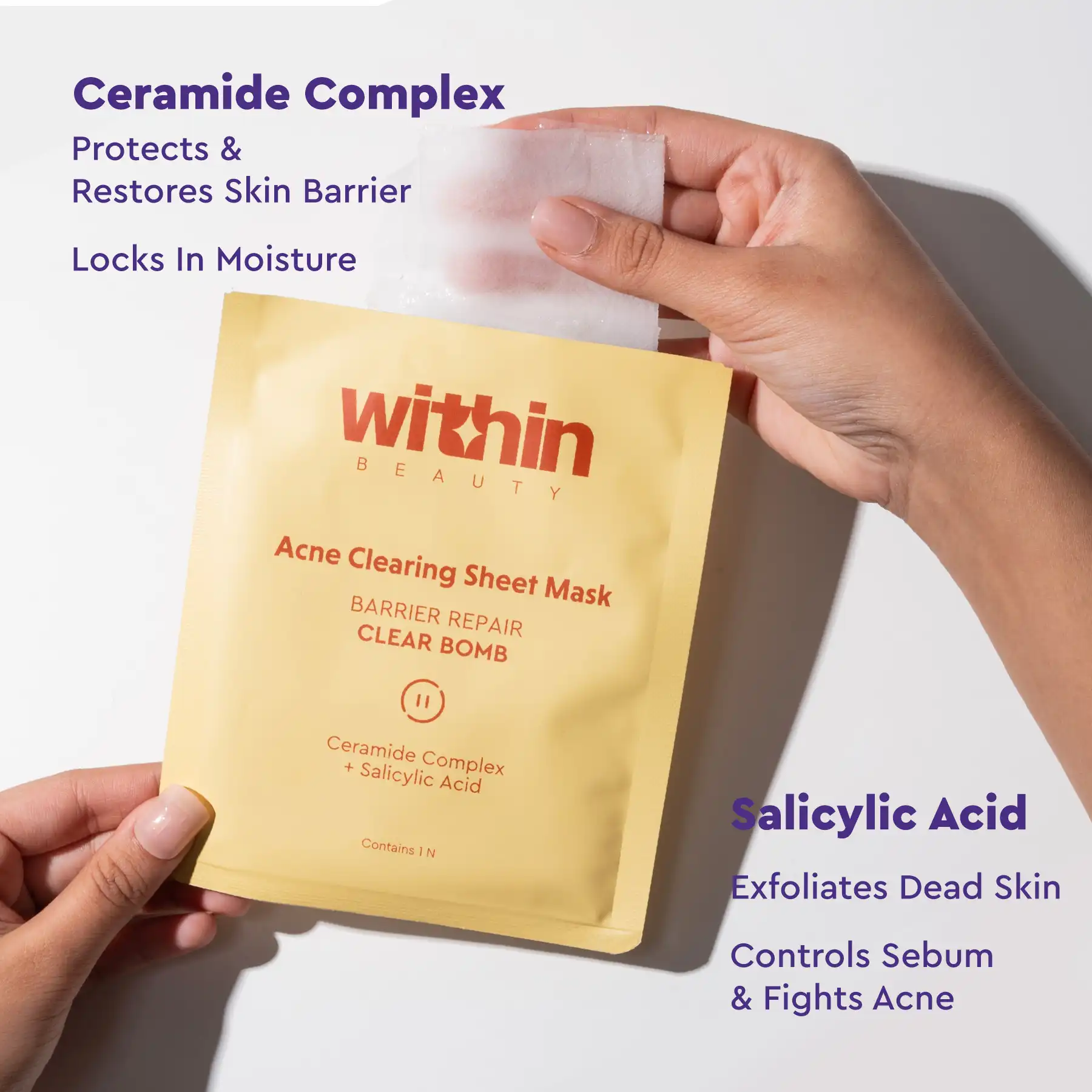 Clear Bomb Barrier Repair Acne Clearing Sheet Mask 1 Unit - Image 3